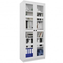 Βιτρίνα Lucas Glass 350MWD1208 80x37x190cm White WHITE