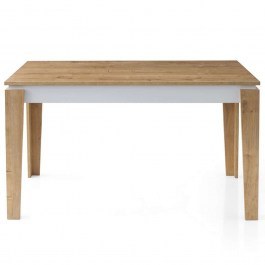 Τραπέζι Asos 974NMB2232 140x80x75cm Oak-White WHITE-OAK