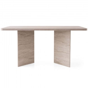 Τραπέζι Loft 974NMB2236 180x90x77cm Travertine Beige