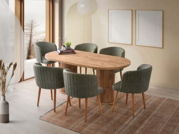 Τραπέζι Milas 974NMB2243 180x90x77cm Walnut