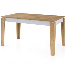 Extendable Table Cunda 974NMB2235 140/175x80x75cm Oak-White WHITE-OAK