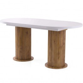 Τραπέζι Επεκτεινόμενο Gusto 974NMB2244 180/216x90x77cm Walnut-White WALNUT-WHITE