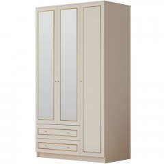 Ντουλάπα Τρίφυλλη 167RAB1119 105x52x210cm White