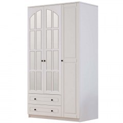 Ντουλάπα Τρίφυλλη 167RAB1108 105x52x210cm White