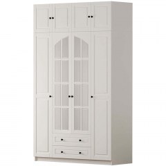 Ντουλάπα Τετράφυλλη Με Πατάρι 167RAB1205 140x52x210cm White