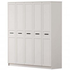Five-Leaf Wardrobe 167RAB1173 175x52x210cm White