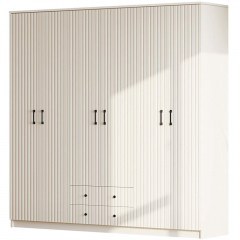Six-Leaf Wardrobe 167RAB1191 210x52x210cm White