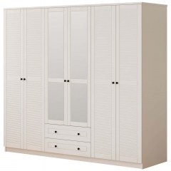 Six-Leaf Wardrobe 167RAB1182 210x52x210cm White