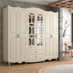 Six-Leaf Wardrobe 167RAB1210 210x52x190cm White