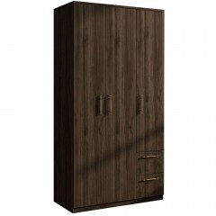 Ντουλάπα Τρίφυλλη Merlin 382NRC2204 90x45x171,8cm Walnut