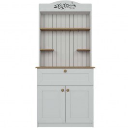 Ντουλάπι Κουζίνας Lucas 350MWD1211 80x42x180cm Oak-White WHITE