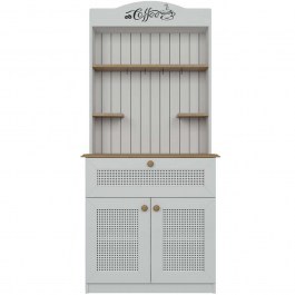 Kitchen Cabinet Lucas 350MWD1213 80x42x180cm Oak-White WHITE