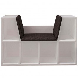 Stool With Shelves Livora 382NRC1315 103x30x63cm White WHITE