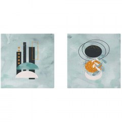 Canvas Painting (Set 2Pcs) 255LNC1273 50x50cm Multi Wallity