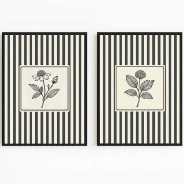 Κάδρα (Σετ 2Τμχ) 693BSE6145 50x70cm Black-White Wallity