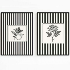 Κάδρα (Σετ 2Τμχ) 693BSE6151 50x70cm Black-White Wallity