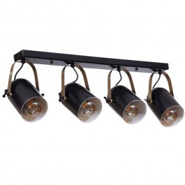 Φωτιστικό Οροφής - Σποτ 534LUN5878 65x11x25cm 4xE27 40W Black Opviq BLACK