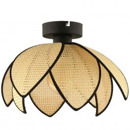 Φωτιστικό Οροφής - Πλαφονιέρα 433NUV1163 Φ40x26cm 1xE27 40W Cream-Black Opviq CREAM-BLACK