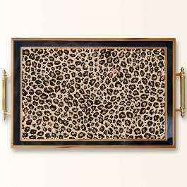 Glass Serving Tray 244KNG1149 50x29x3,5cm Multi-Black Aberto Design MULTI-BLACK