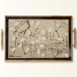 Δίσκος Σερβιρίσματος Γυάλινος 244KNG1178 50x29x3,5cm Multi-Black Aberto Design MULTI