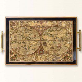 Δίσκος Σερβιρίσματος Γυάλινος 244KNG1195 50x29x3,5cm Multi-Black Aberto Design MULTI