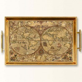 Δίσκος Σερβιρίσματος Γυάλινος 244KNG1538 50x29x3,5cm Multi-Gold Aberto Design MULTI-GOLD