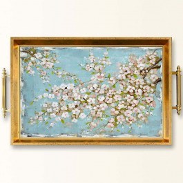 Δίσκος Σερβιρίσματος Γυάλινος 244KNG1589 50x29x3,5cm Multi-Gold Aberto Design MULTI-GOLD