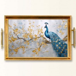 Δίσκος Σερβιρίσματος Γυάλινος 244KNG1592 50x29x3,5cm Multi-Gold Aberto Design MULTI-GOLD
