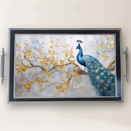 Δίσκος Σερβιρίσματος Γυάλινος 244KNG1421 50x29x3,5cm Multi Aberto Design MULTI