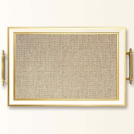 Δίσκος Σερβιρίσματος Γυάλινος 244KNG1705 50x29x3,5cm Multi Aberto Design MULTI-GOLD