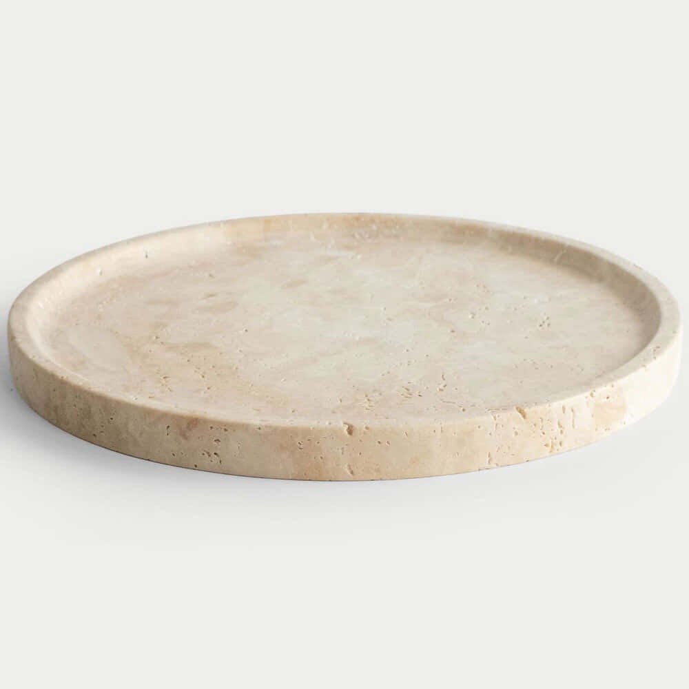 Διακοσμητικός Δίσκος Marble Etern 371CTF1603 26x26x15cm Travertine Beige Aberto Design