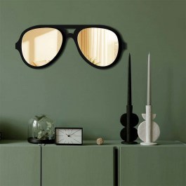 Wall Mirror 587MRX1126 70x28cm Black-Gold Wallity BLACK-GOLD
