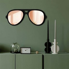 Wall Mirror 587MRX1208 70x28cm Black-Rose Gold Wallity BLACK-ROSE GOLD