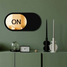 Wall Mirror 587MRX1128 60x30cm Black-Gold Wallity BLACK-GOLD