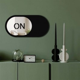 Wall Mirror 587MRX1107 60x30cm Black-Silver Wallity BLACK-SILVER