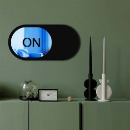 Wall Mirror 587MRX1170 60x30cm Black-Blue Wallity BLACK-BLUE