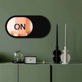 Wall Mirror 587MRX1210 60x30cm Black-Rose Gold Wallity BLACK-ROSE GOLD