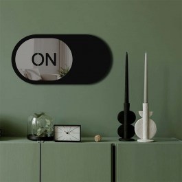 Wall Mirror 587MRX1149 60x30cm Black-Smoke Wallity BLACK-SMOKE