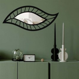 Καθρέπτης Τοίχου 587MRX1108 65x29cm Black-Silver Wallity BLACK-SILVER