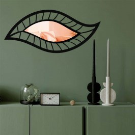 Καθρέπτης Τοίχου 587MRX1211 65x29cm Black-Rose Gold Wallity BLACK-ROSE GOLD