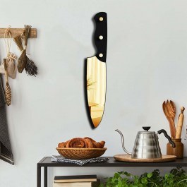 Wall Mirror 587MRX1130 12x70cm Black-Gold Wallity BLACK-GOLD