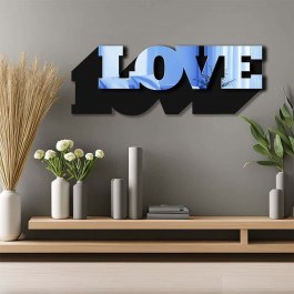 Wall Mirror 587MRX1172 70x25cm Black-Blue Wallity BLACK-BLUE