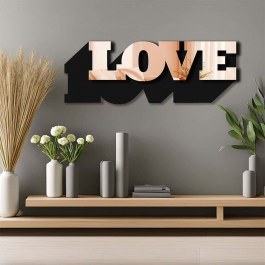 Wall Mirror 587MRX1212 70x25cm Black-Rose Gold Wallity BLACK-ROSE GOLD