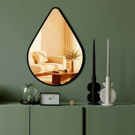 Wall Mirror 587MRX1132 40x55cm Black-Gold Wallity GOLD