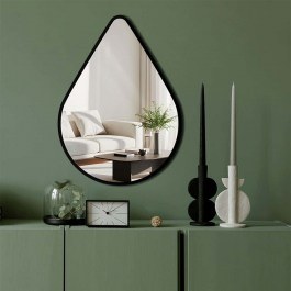 Wall Mirror 587MRX1111 40x55cm Black-Silver Wallity SILVER