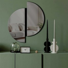 Καθρέπτης Τοίχου 587MRX1158 44x50cm Black-Smoke Wallity SMOKE