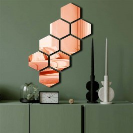 Καθρέπτης Τοίχου 587MRX1221 44x60cm Rose Gold Wallity ROSE GOLD