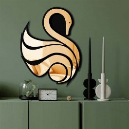 Wall Mirror 587MRX1142 36x48cm Black-Gold Wallity BLACK-GOLD