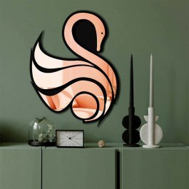 Wall Mirror 587MRX1223 36x48cm Black-Rose Gold Wallity BLACK-ROSE GOLD