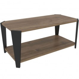 Τραπέζι Σαλονιού Monaco 875ZNA2817 91x47,5x40cm Walnut-Black WALNUT